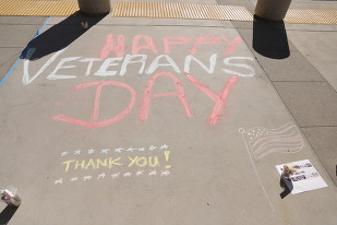 2023 Veterans Day Chalk Drawing