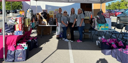 Eastern Oklahoma VA Women Veterans Program team with baby supplies