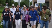 Veterans walking