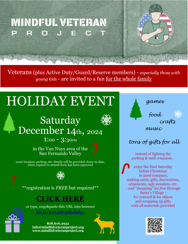 Mindful Veteran Project Holiday Event