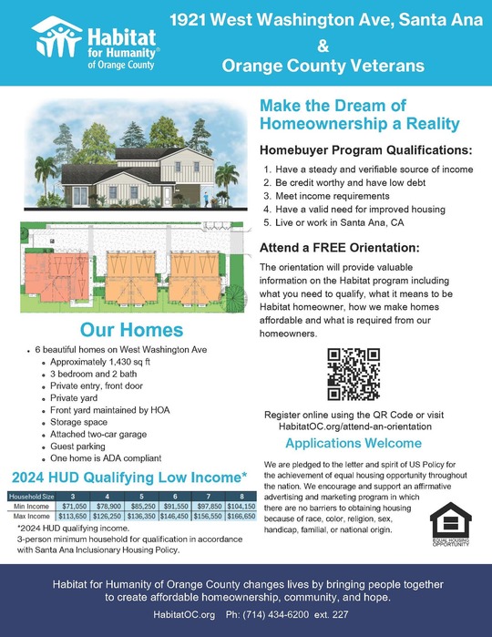 Habitat for Humanity Housing Opportunity Information