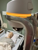 large camera over manikin 