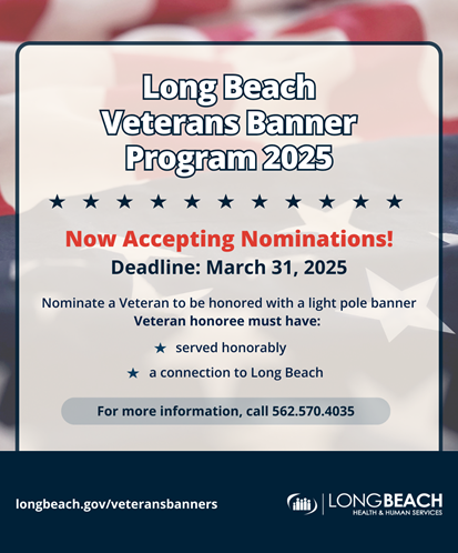 Long Beach Veterans Banner Program information