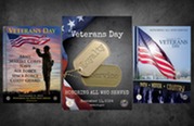A collage of past Veterans Day posters