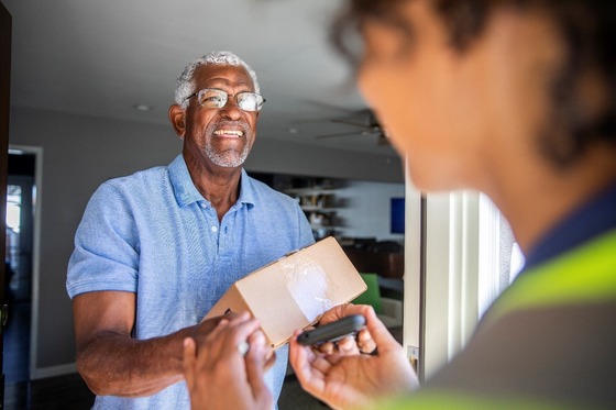 Man receives package