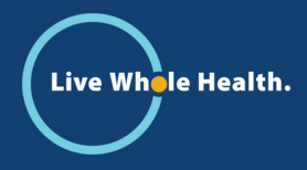 Large live whole health logo.