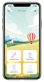 Home screen of CPT Coach mobile app
