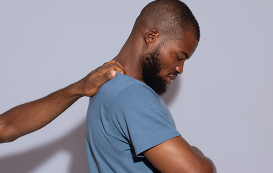 Person offering support for someone feeling sad.