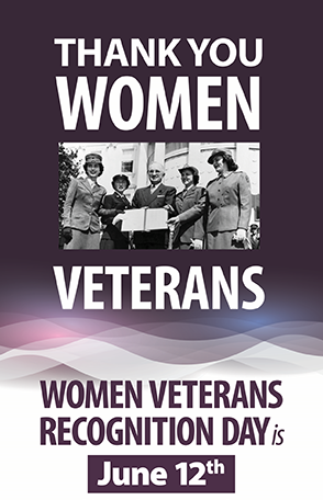 Thank you Women Veterans infographic. Women Veterans Recognition Day is June 12.
