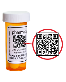 QR code on prescription bottle