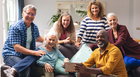 Photo of a group of friends and family.