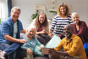 Photo of a group of friends and family.