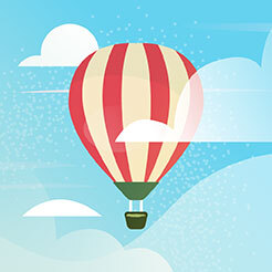 CPT Coach icon with hot air ballon