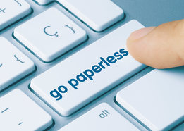 Go paperless key on keyboard.
