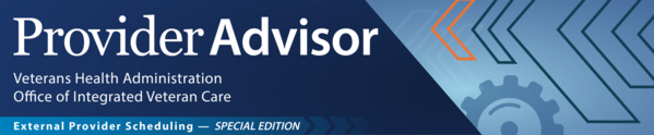 External Provider Scheduling Provider Advisor Masthead.