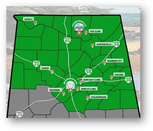 Birmingham Catchment Area Map