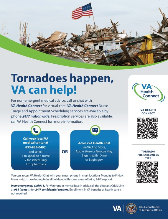 VA Health Connect Tornado Flyer