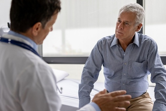 Medical provider talking to patient