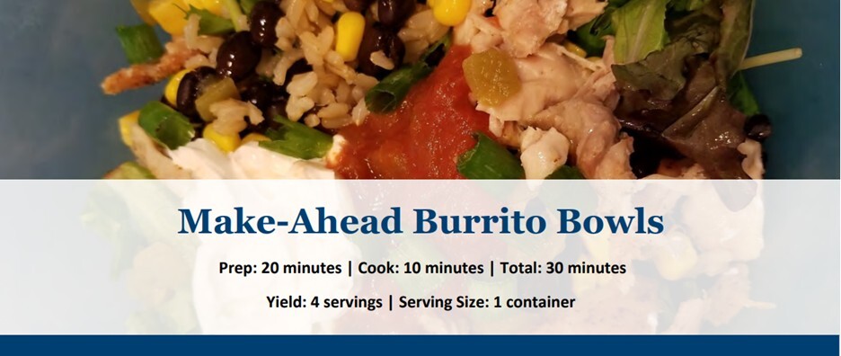 Make ahead Burrito Bowls