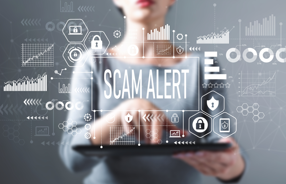 Scam alert graphic