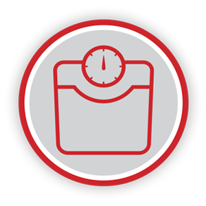 Icon representing body mass index.