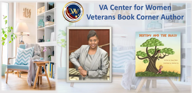 Veterans Book Corner featuring Uquay Baker and some of her work.