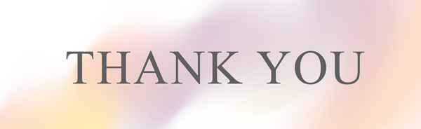 Thank You banner.