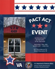 Take advantage of the VA Benefits that you earned at VA Providence's PACT Act event in West Warwick.