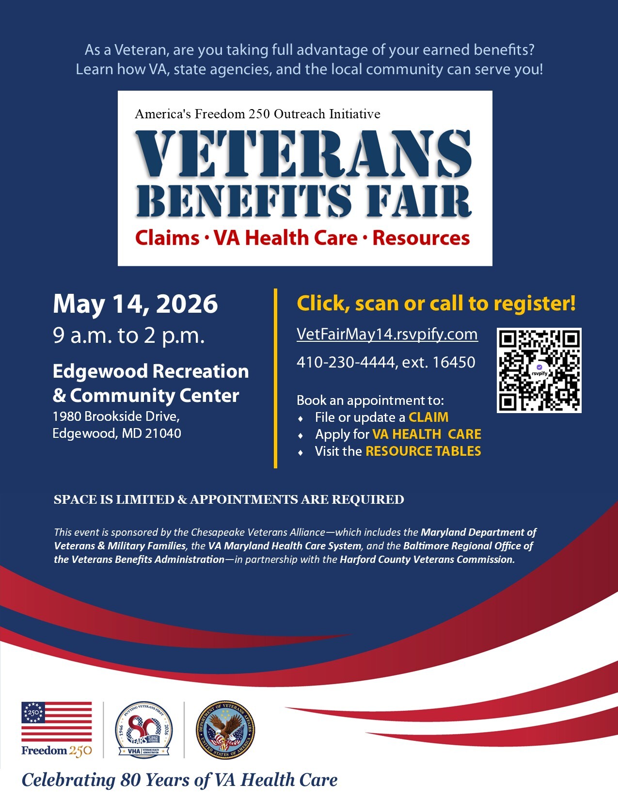 Veterans Benefits Fair, Edgewood, May 14