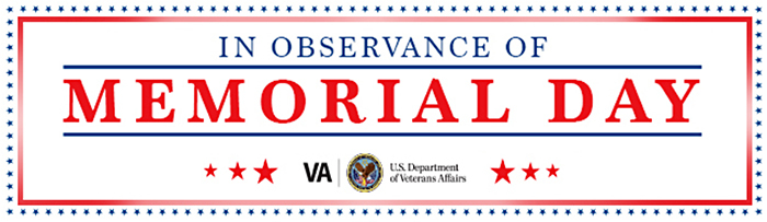 Memorial Day closure banner