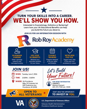 Join VA Providence's Employment Resource Center and learn about job opportunities offered through Rob Roy Academy.