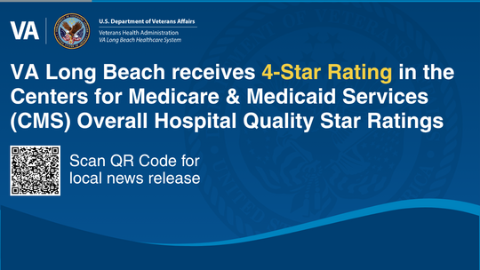 4-Star Rating announcement on blue background with QR code to press release