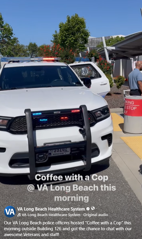  Police car and text about Coffee with a Cop event 