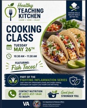 Join VA Providence's Healthy Teaching Kitchen and learn how to make fish tacos.