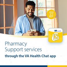 Veteran on their phone ordering medication 