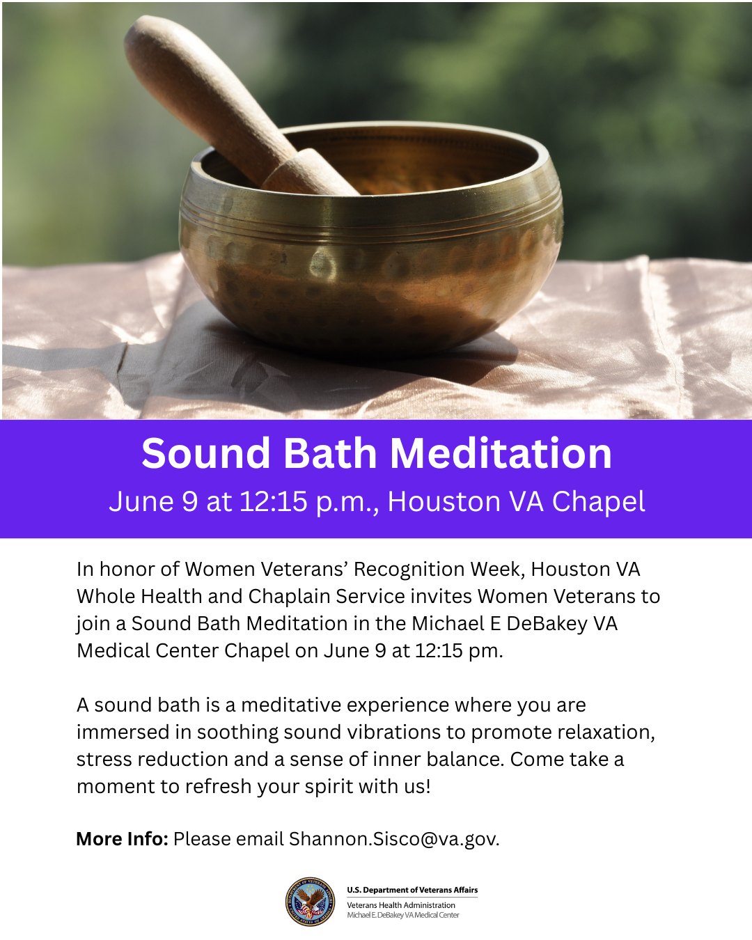 Sound Bath Meditation flyer