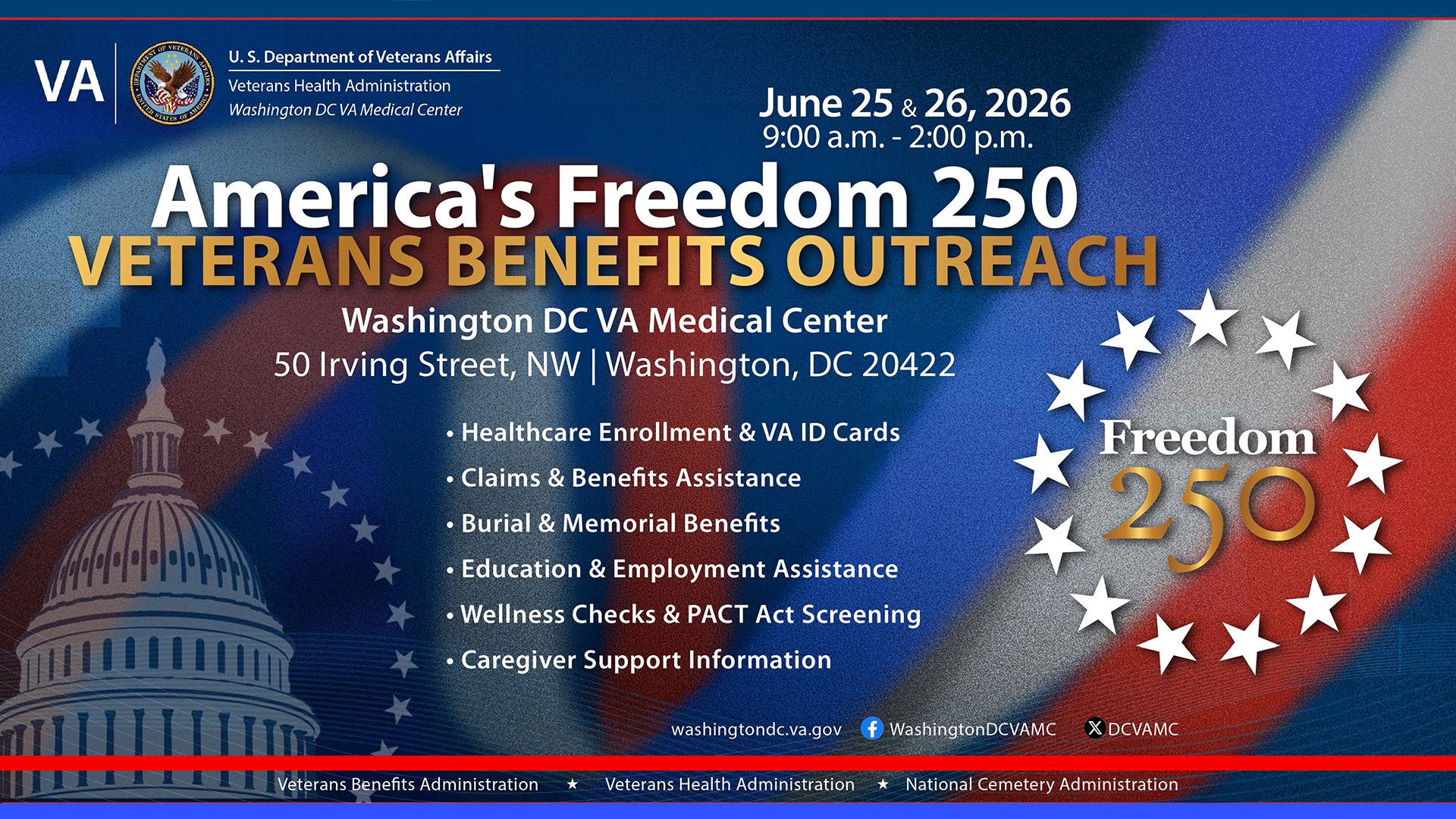 America's Freedom 250 Veterans Benefits Outreach