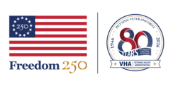 Freedom 250 VHA80 logos
