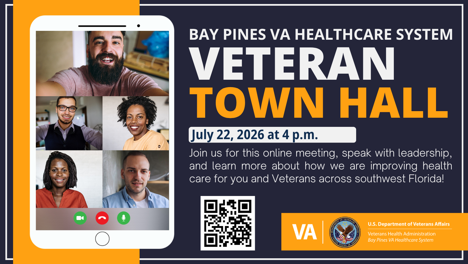 Graphic for Virtual Veteran Town Hall