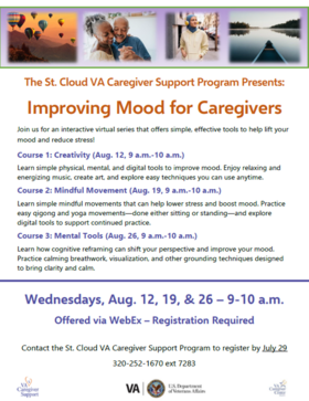 St. Cloud VA Caregiver Support Program Presents: Improving Mood for Caregivers