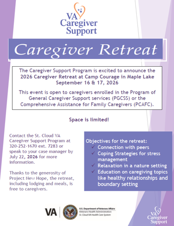 Caregiver Retreat flyer