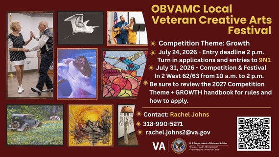 Flyer for the OBVAMC Local Veterans Creative Arts Festival