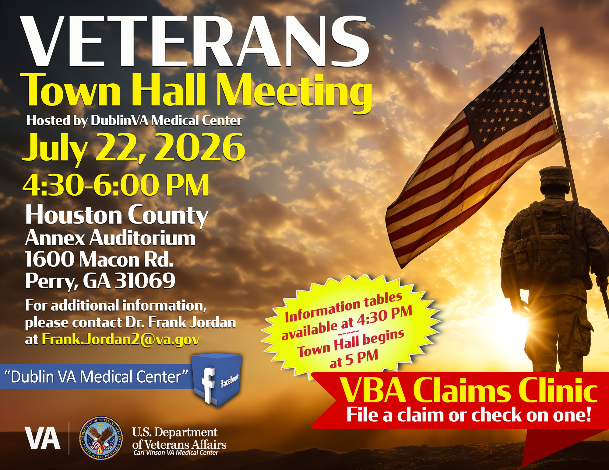 Veterans Town Hall Meeting in Perry July 22! Veterans Town Hall Meeting in Perry July 22!