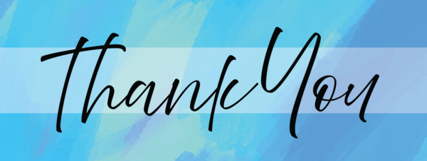 Thank you banner.