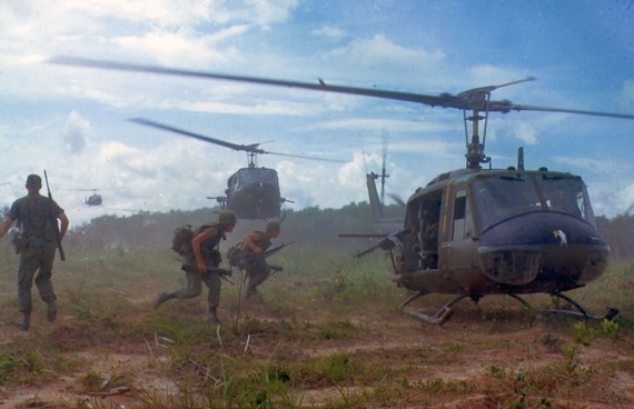 UH-1s in Vietnam providing troop transport and MEDEVAC near Cu Chi, South Vietnam in 1966.