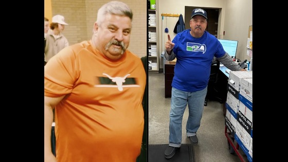 Side-by-side images of Chavez showing his before and after results.
