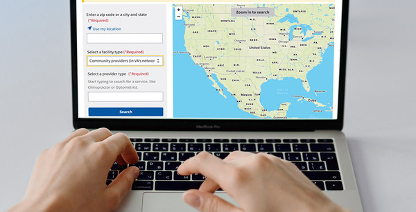 VA locator webpage.