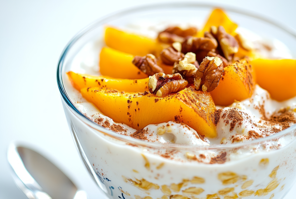 peach yoghurt bowl graphic
