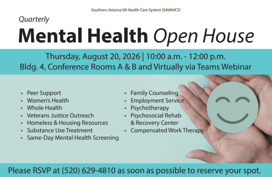quarterly mental health open house graphic