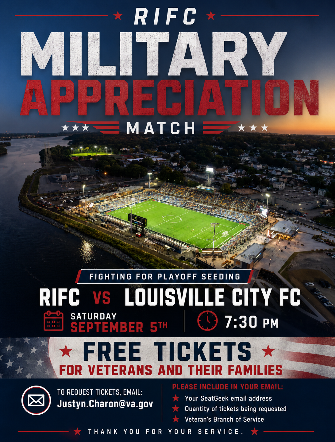 Come out, support RIFC and enjoy a night of soccer as Rhode Island makes its playoff push!